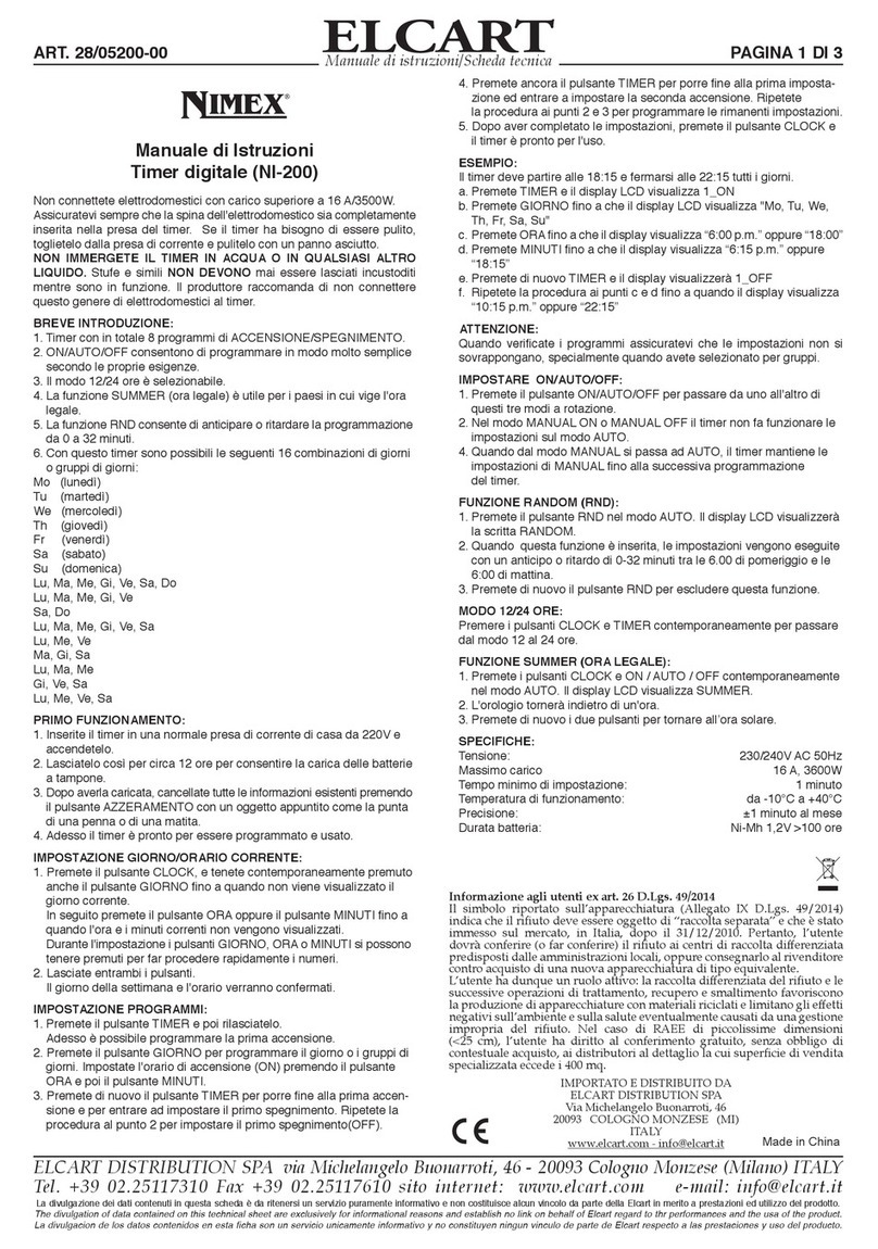 NIMEX NI-200 User instructions