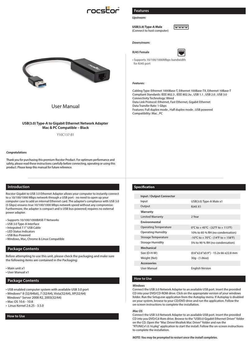 Rocstor Y10C137-B1 User manual