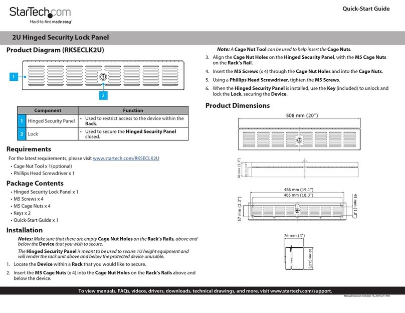 StarTech.com RKSECLK2U User manual