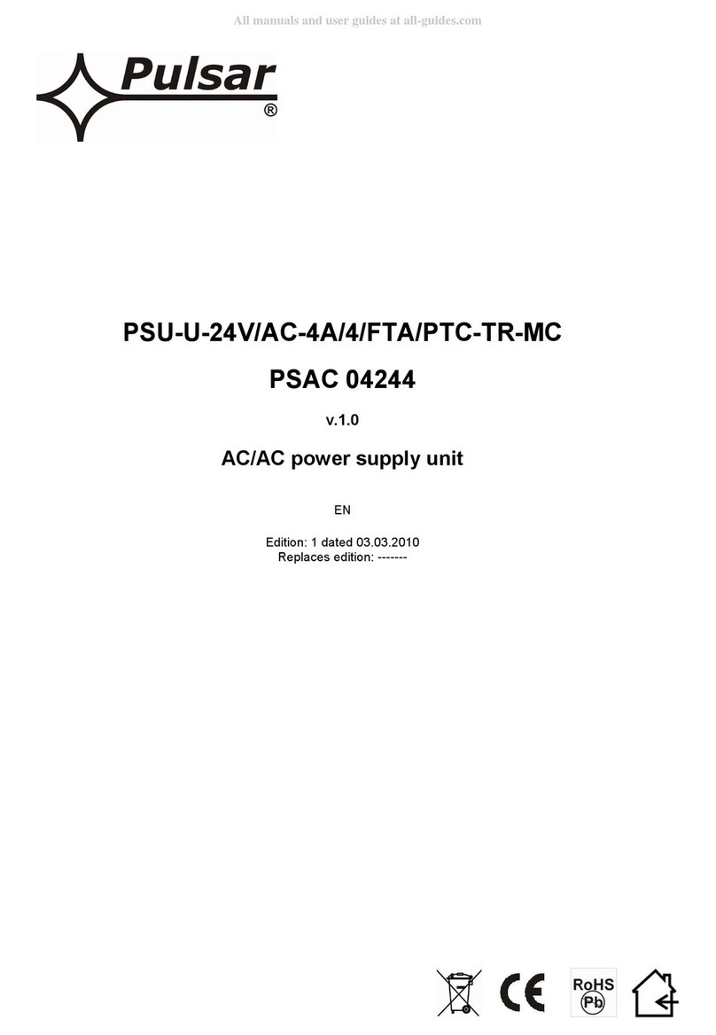 Pulsar PSU-U-24V/AC-4A/4/FTA/PTC-TR-MC manual