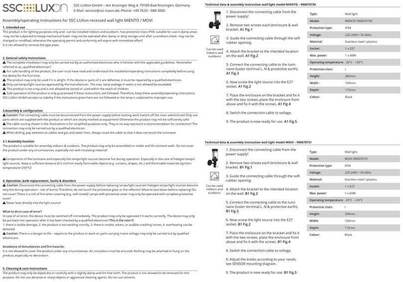 SSC-LUXon MIENTO 990070730 operating instructions