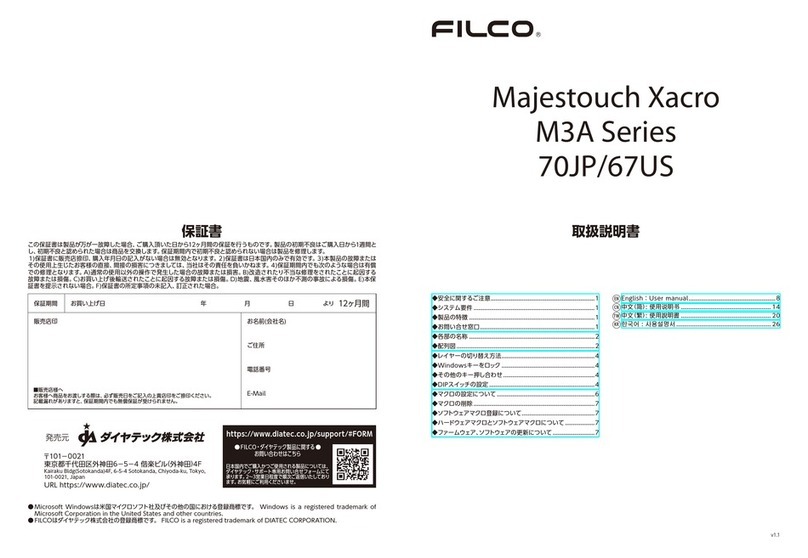 Filco Majestouch Xacro M3A Series manual