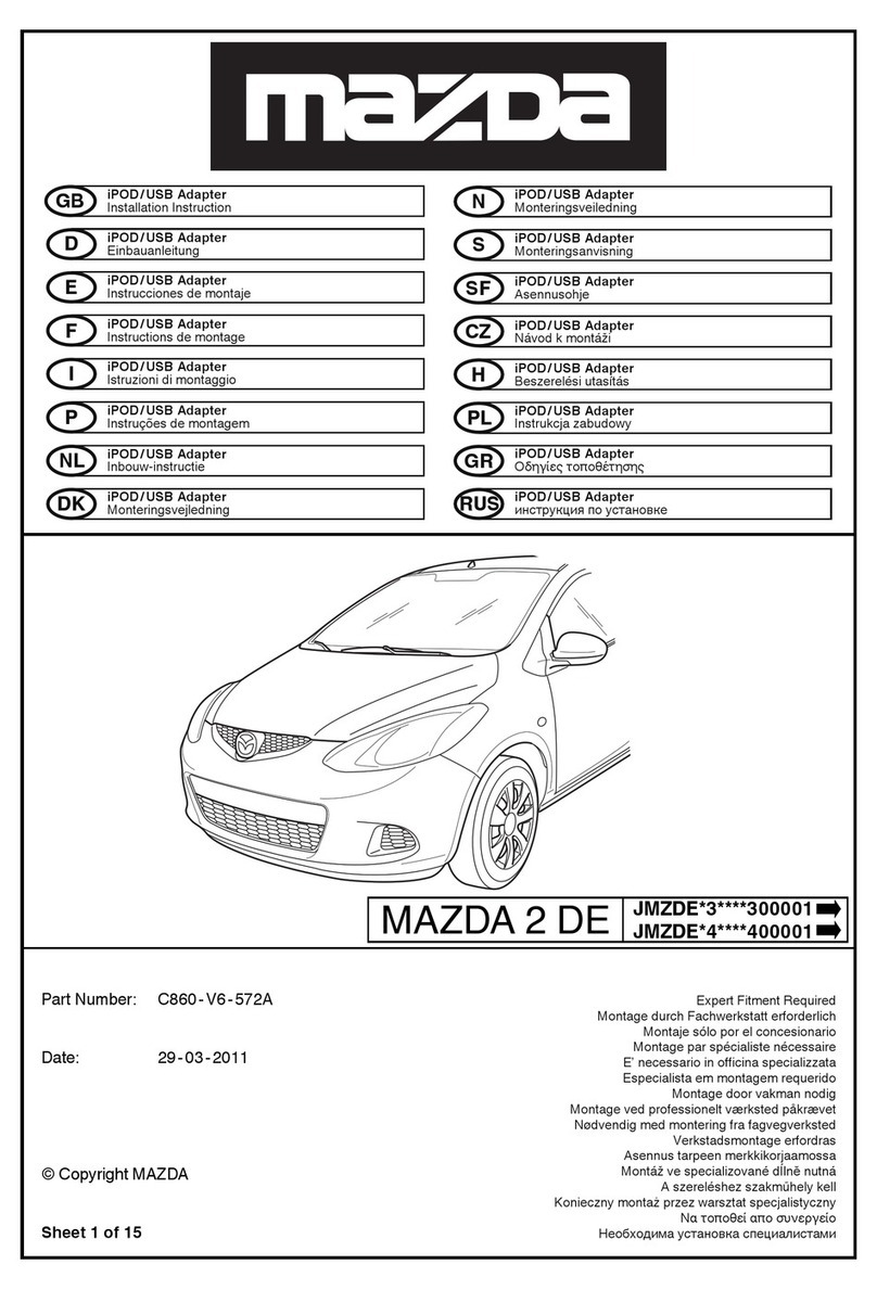 Mazda C860-V6-572A installation instructions