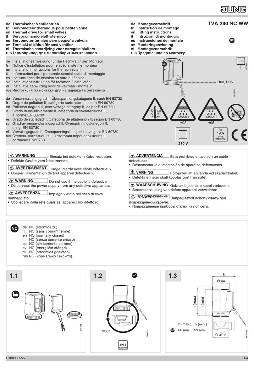 Jung TVA 230 NC WW Fitting instructions