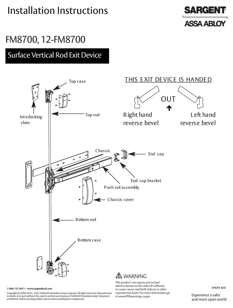 Assa Abloy SARGENT FM8700 User manual
