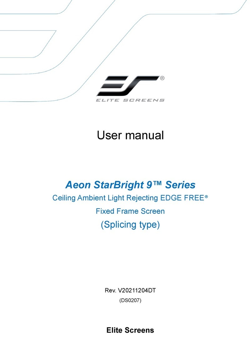 Elite Screens EDGE FREE Aeon StarBright 9 Series user manual