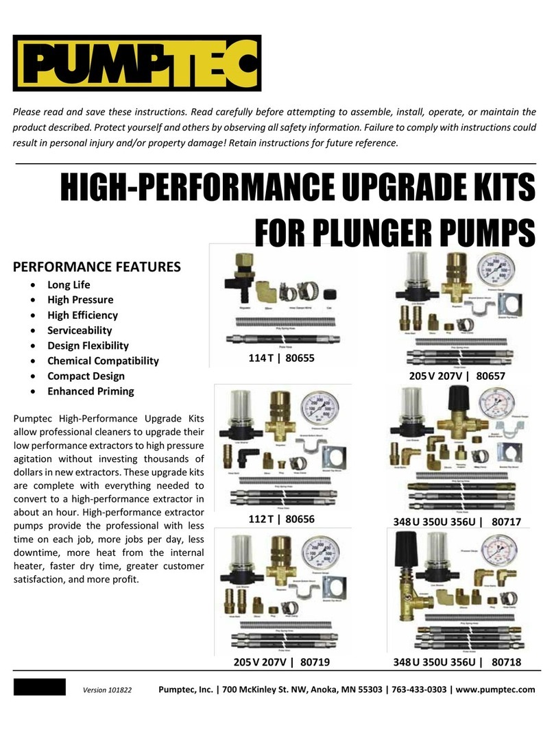 Pumptec 80655 quick start guide Pumptec 80655 quick start guide