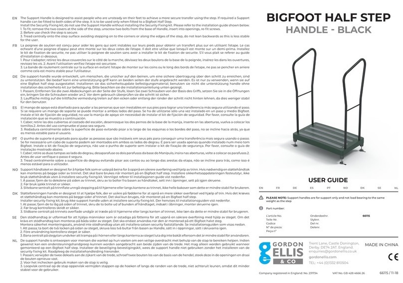 Gordon Ellis & CO BIGFOOT HALF STEP user guide