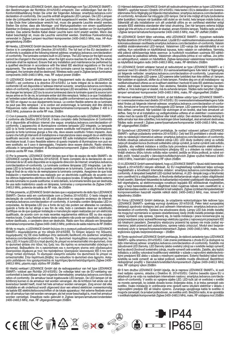 Ledvance SMART+ ZB OUTDOOR FLEX RGBW User manual