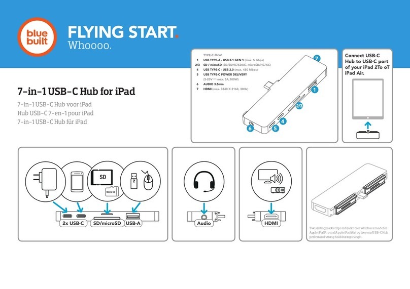 BlueBuilt 7-in-1 USB-C Hub for iPad quick guide