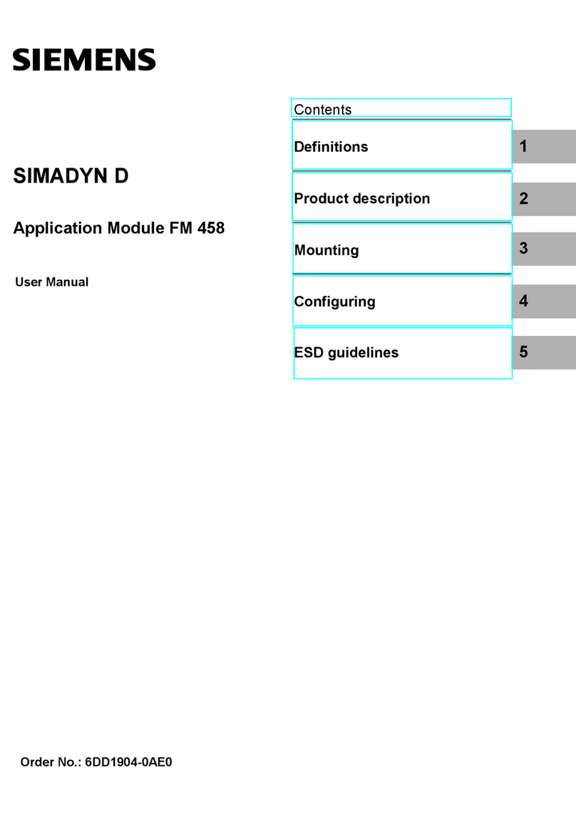 Siemens SIMADYN D FM 458 User manual Siemens SIMADYN D FM 458 User manual