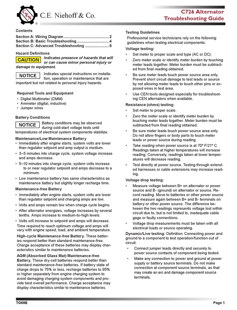C.E. Nierhoff & Co C726 troubleshooting guide