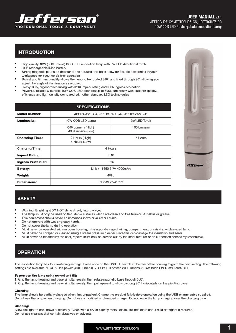 Jefferson Professional Tools & Equipment JEFTRCH27-GY user manual Jefferson Professional Tools & Equipment JEFTRCH27-GY user manual