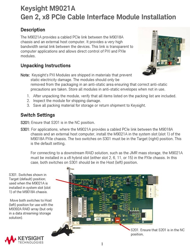 Keysight Technologies M9021A Installation