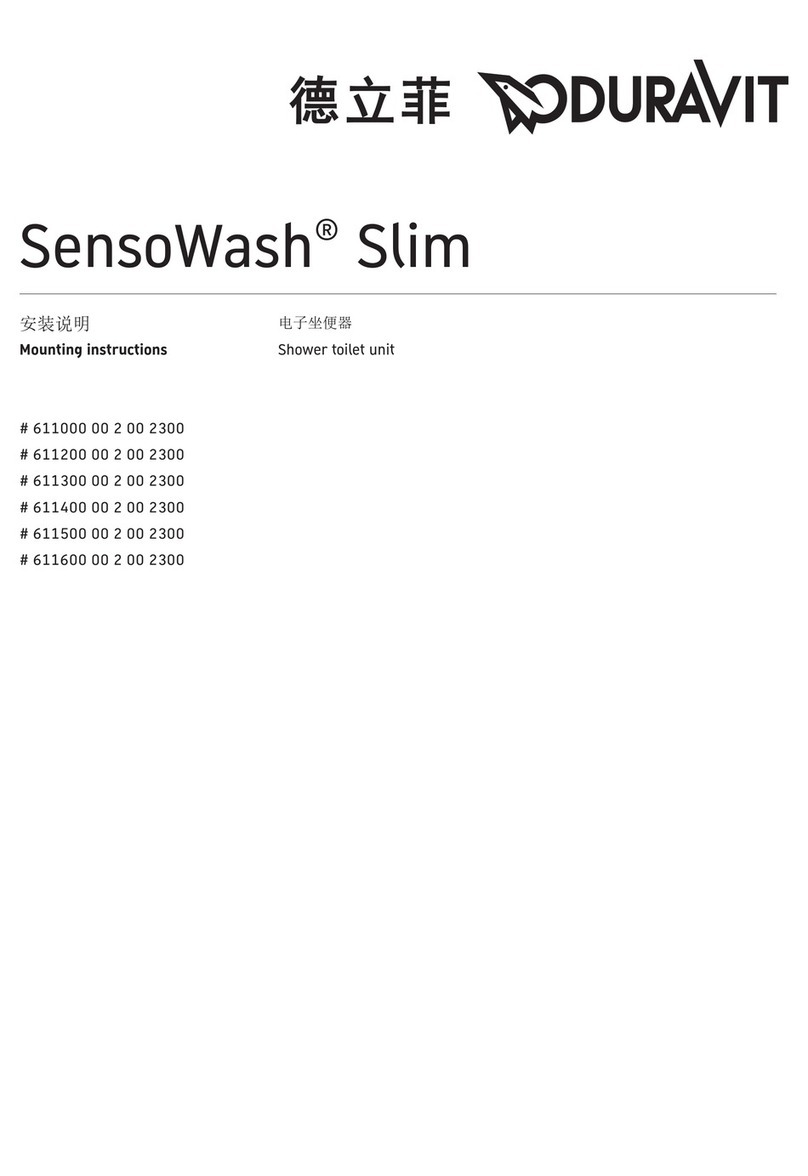 DURAVIT SensoWash Slim 611000 00 2 00 2300 Mounting instructions