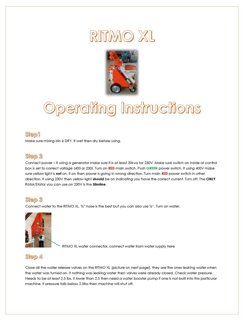 PFT RITMO XL operating instructions