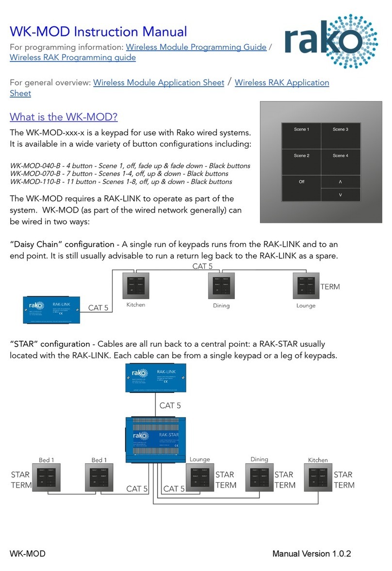 rako WK-MOD Series instruction manual