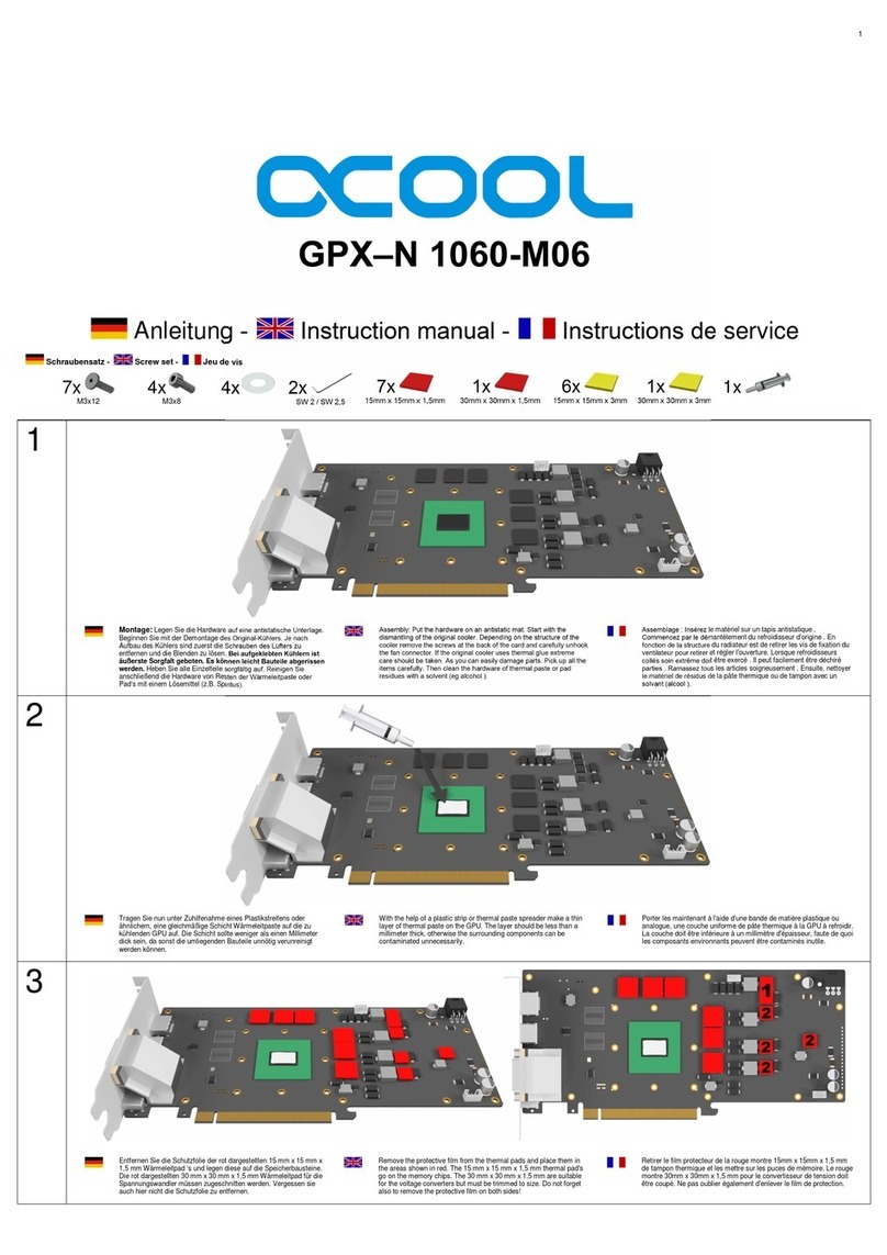 Alphacool GPX-N 1060-M06 User manual