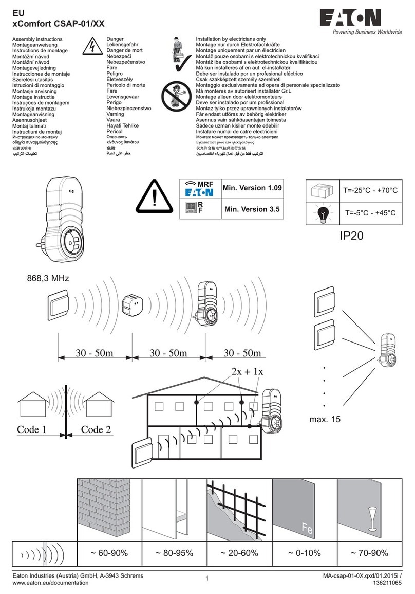 Eaton xComfort CSAP-01 Series Assembly instructions