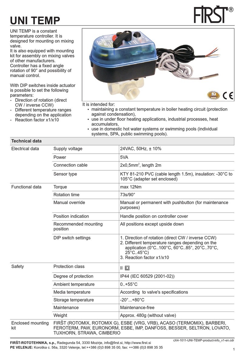 First UNI TEMP manual