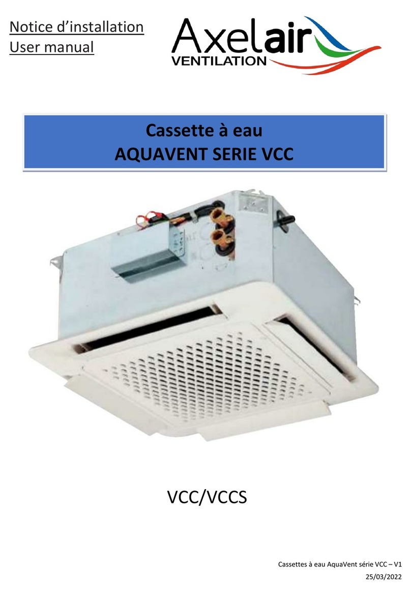 Axelair AQUAVENT VCC Series user manual