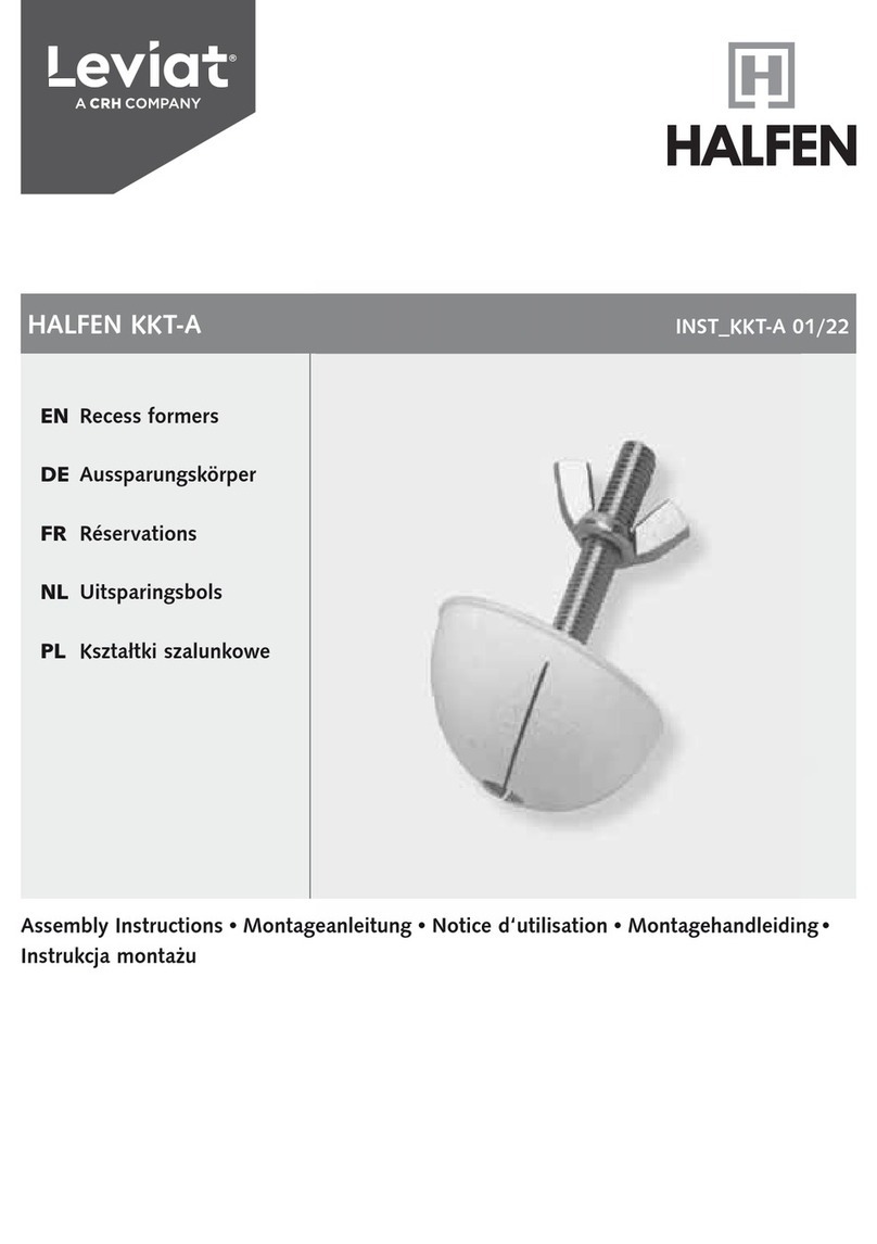 Leviat HALFEN KKT-A Assembly instructions Leviat HALFEN KKT-A Assembly instructions