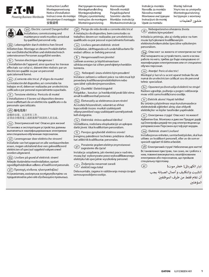 Eaton Power Defense Instruction leaflet