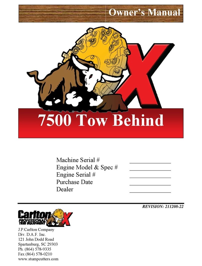 Carlton 7500 Tow Behind owner's manual