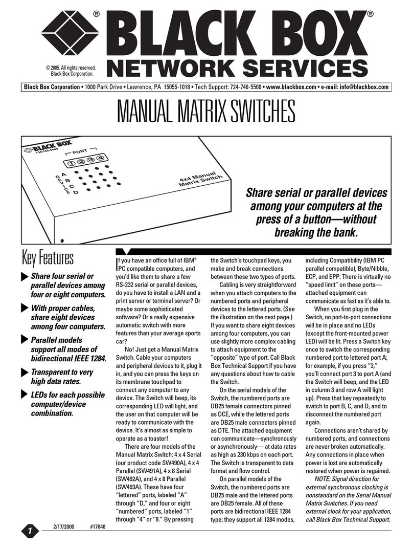 Black Box SW490A User manual