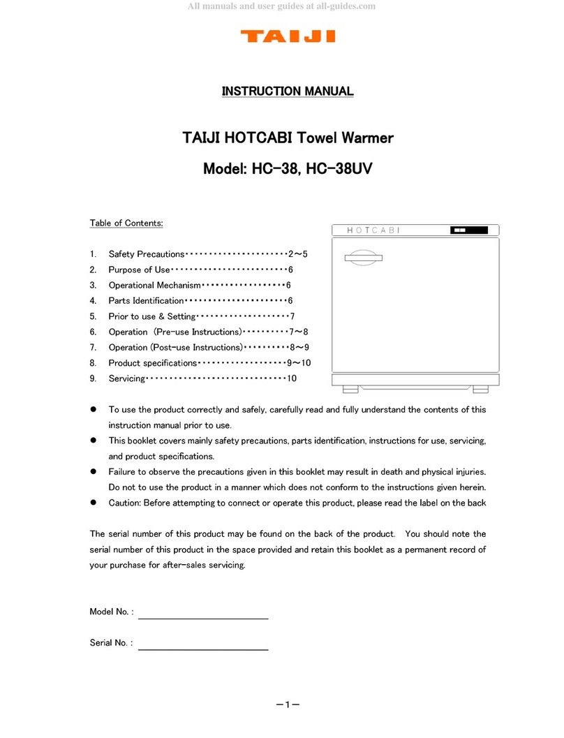 Taiji HOTCABI HC-38 instruction manual