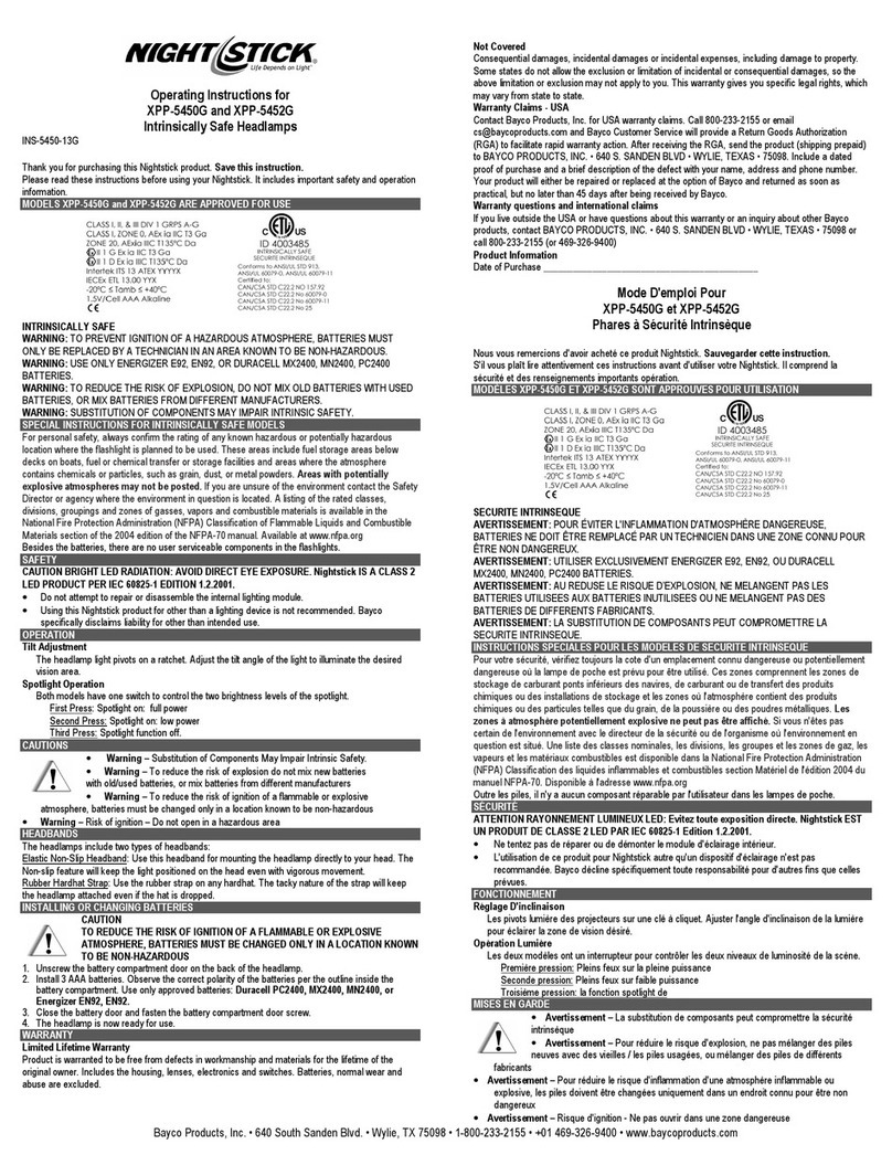 Bayco Products NightStick XPP-5450G operating instructions