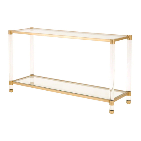Essentials For Living NOUVEAU CONSOLE TABLE User manual