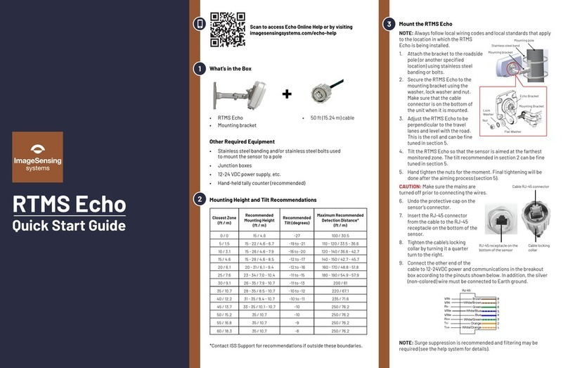 Image Sensing Systems RTMS Echo User manual