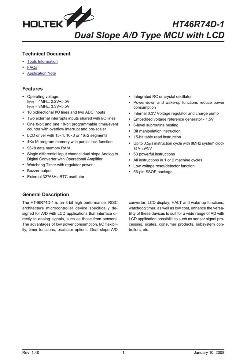 Holtek HT46R74D-1 Technical document