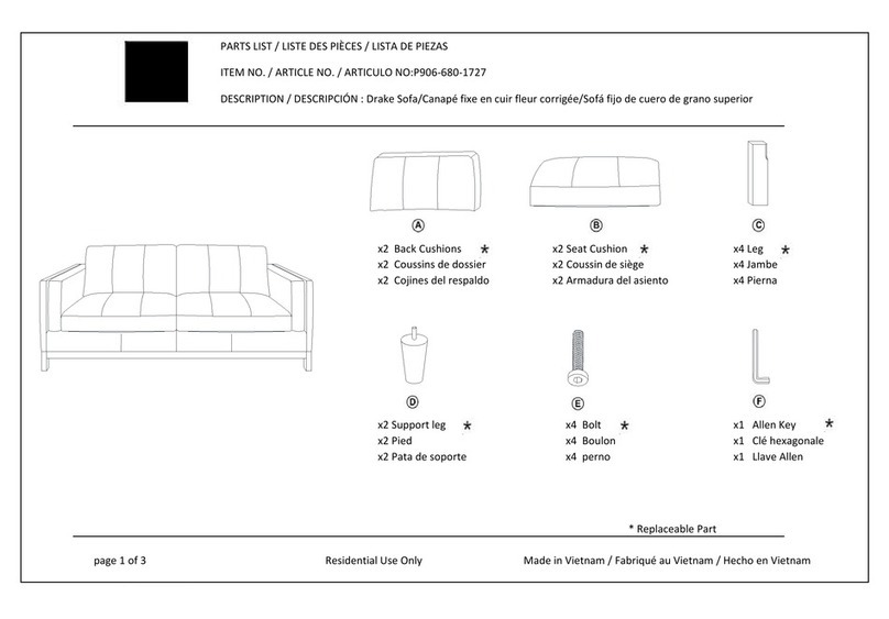 Pulaski Furniture Drake P906-680-1727 quick start guide Pulaski Furniture Drake P906-680-1727 quick start guide