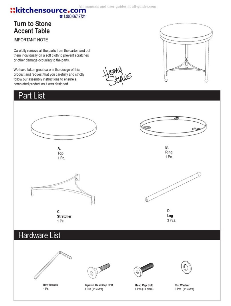 Home Styles HS-5132-32 Quick start manual Home Styles HS-5132-32 Quick start manual