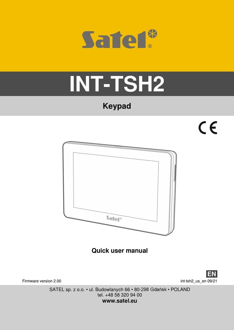 Satel VERSA INT-TSH2 Owner's manual