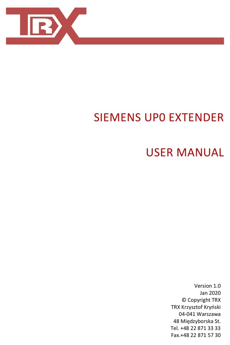 TRX SIEMENS UP0 EXTENDER user manual