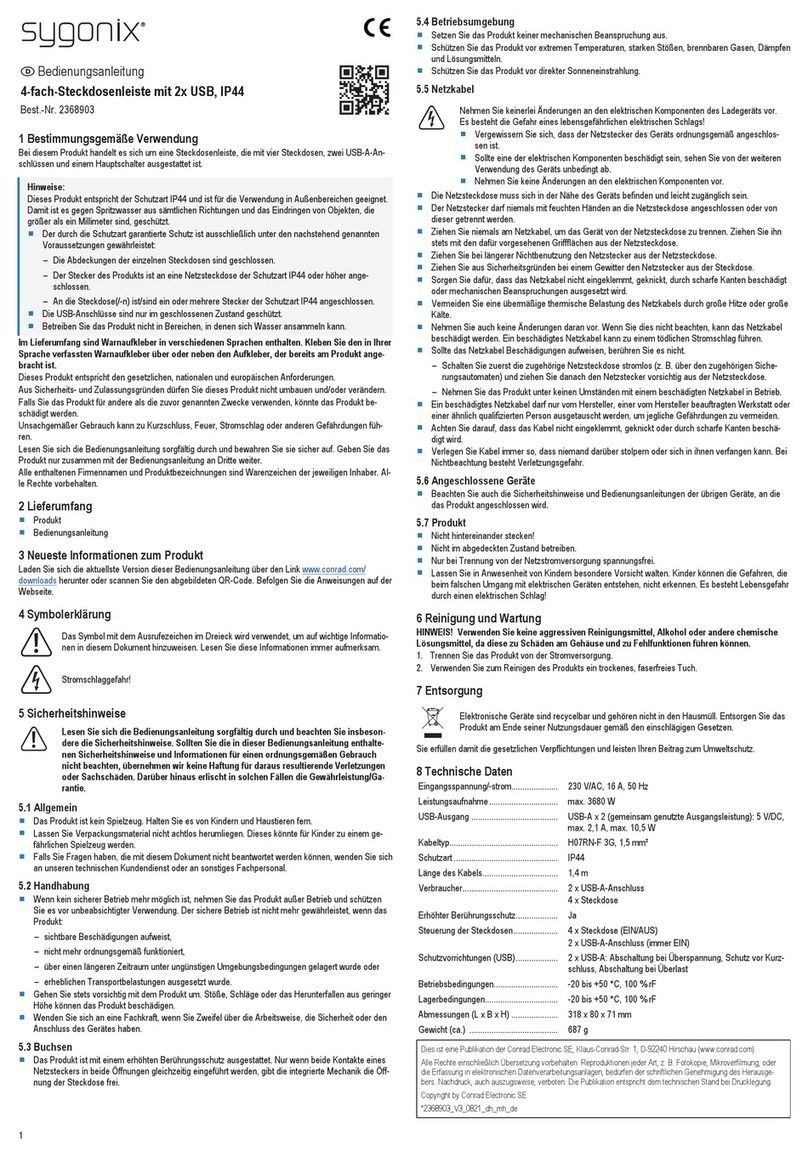 Sygonix 2368903 operating instructions