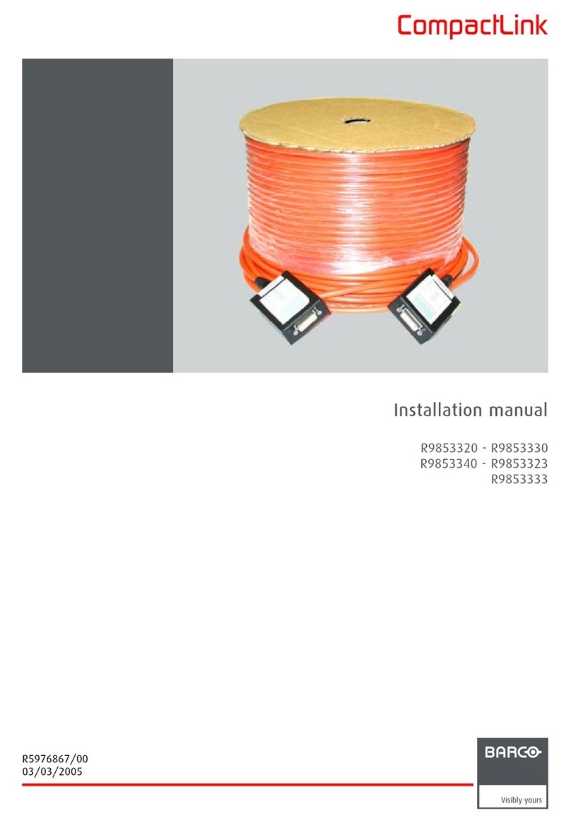 Barco CompactLink R9853320 installation manual