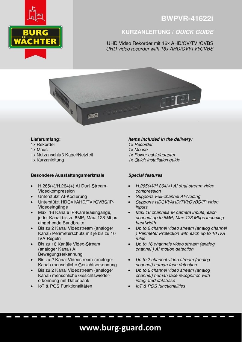 Burg Wächter BWPVR-41622i quick guide