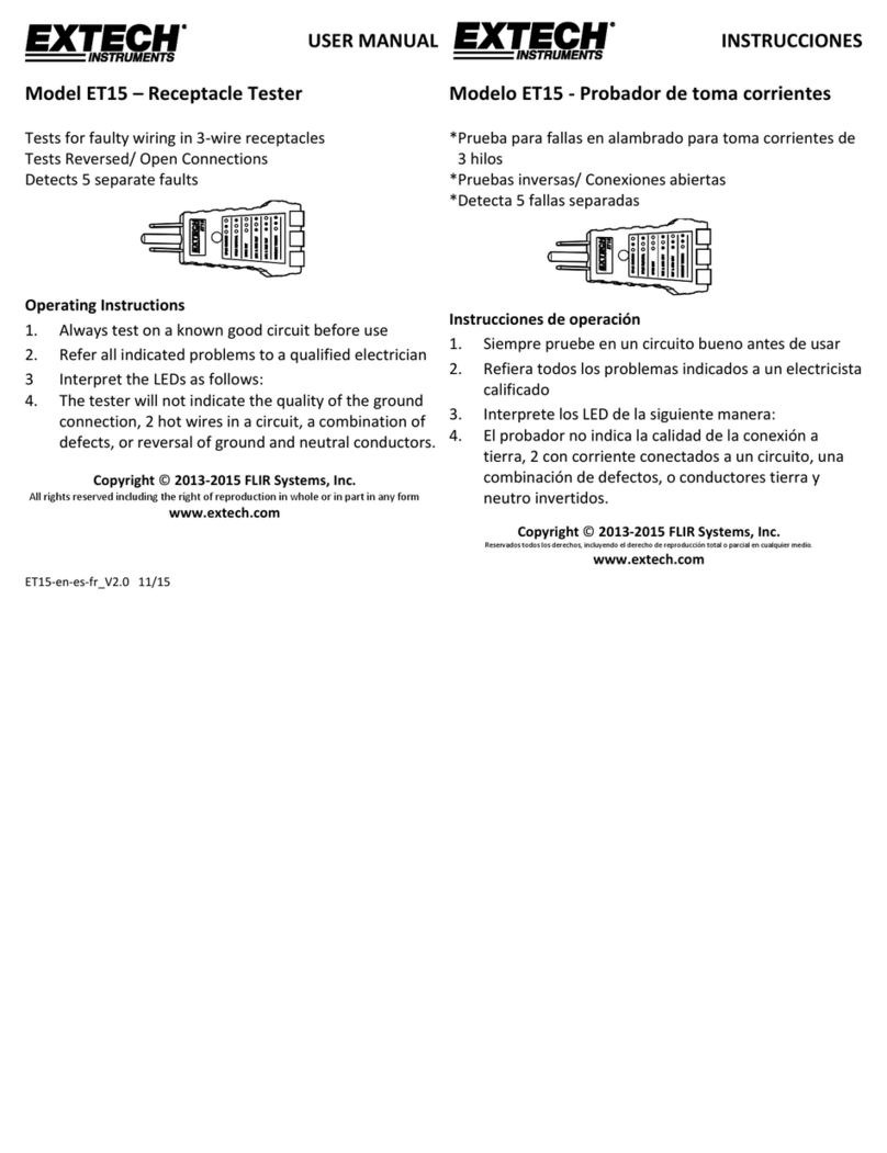 Extech Instruments ET15 User manual