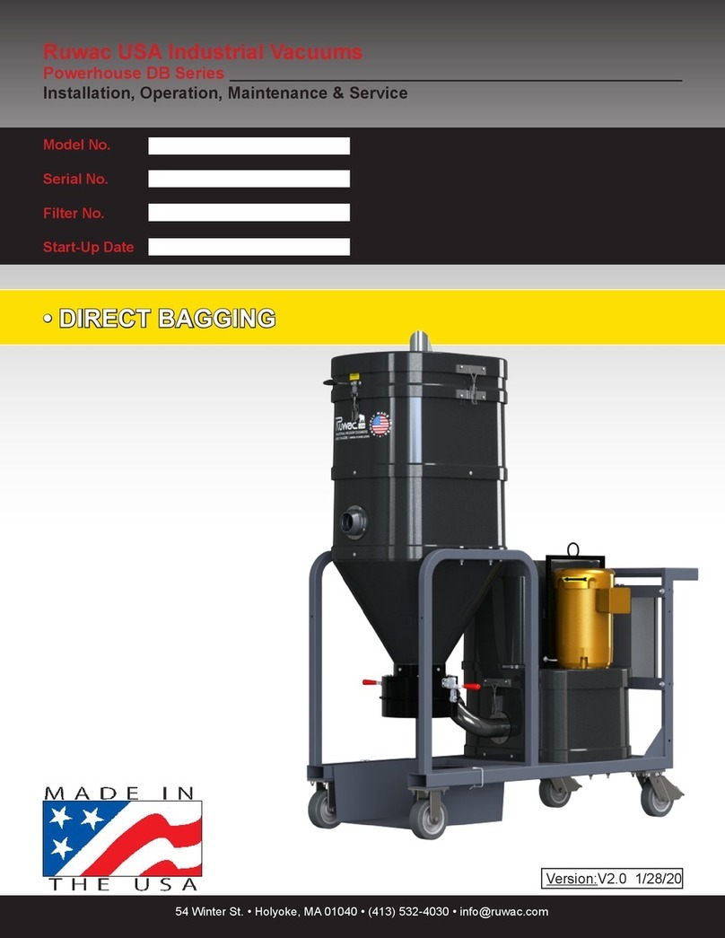 Ruwac DS2 Series Installation, operation, maintenance and service manual Ruwac DS2 Series Installation, operation, maintenance and service manual
