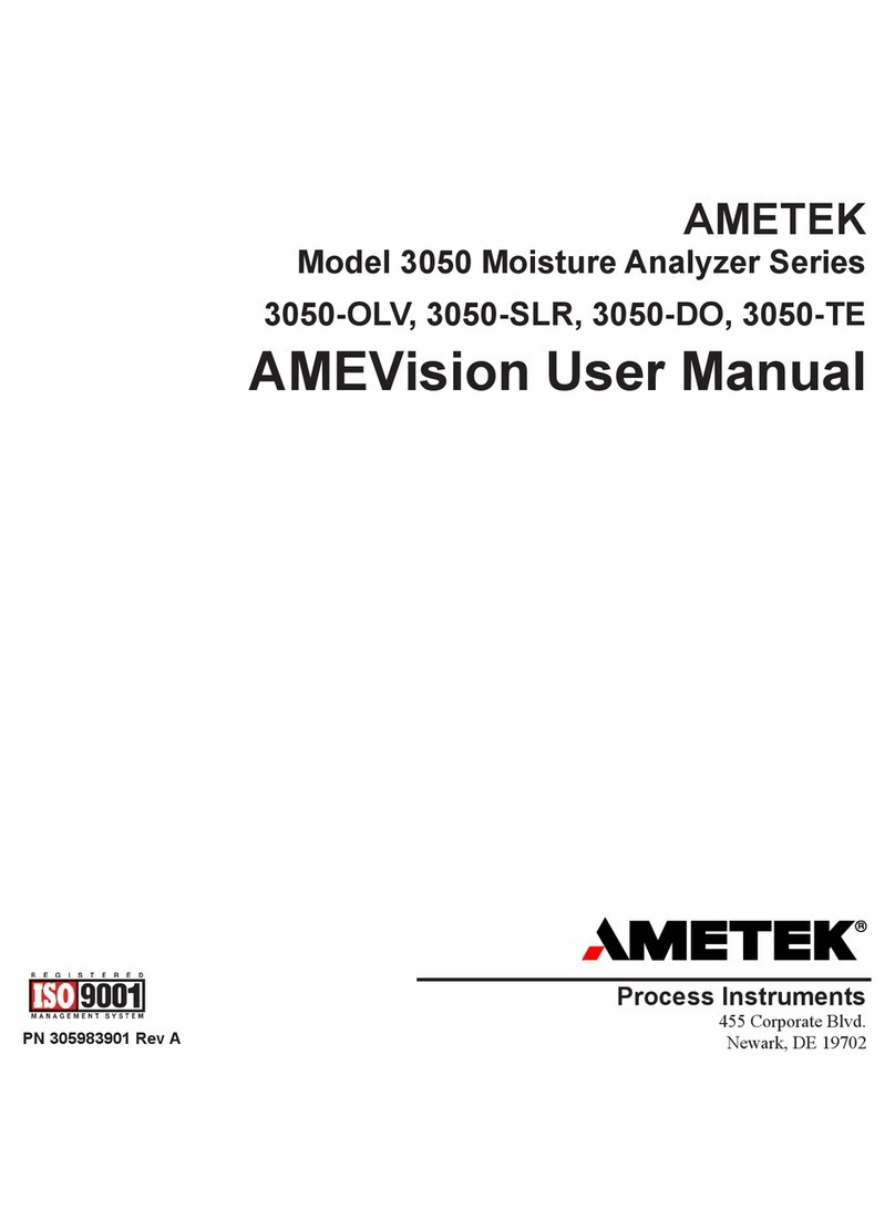 Ametek AMEVision 3050 Series User manual