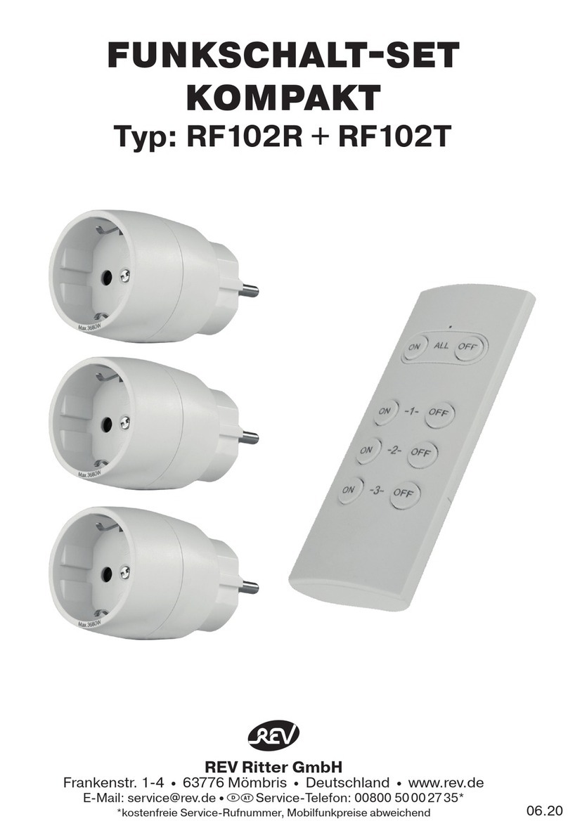 REV Ritter RF102R Assembly and operating instructions