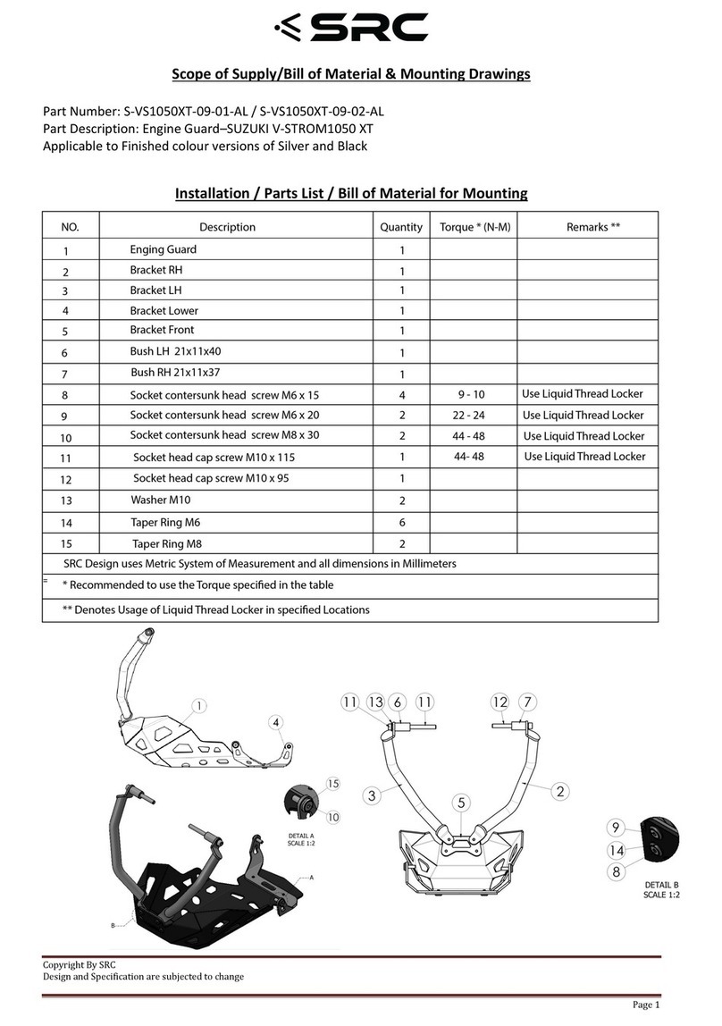 SRC S-VS1050XT-09-01-AL Installation