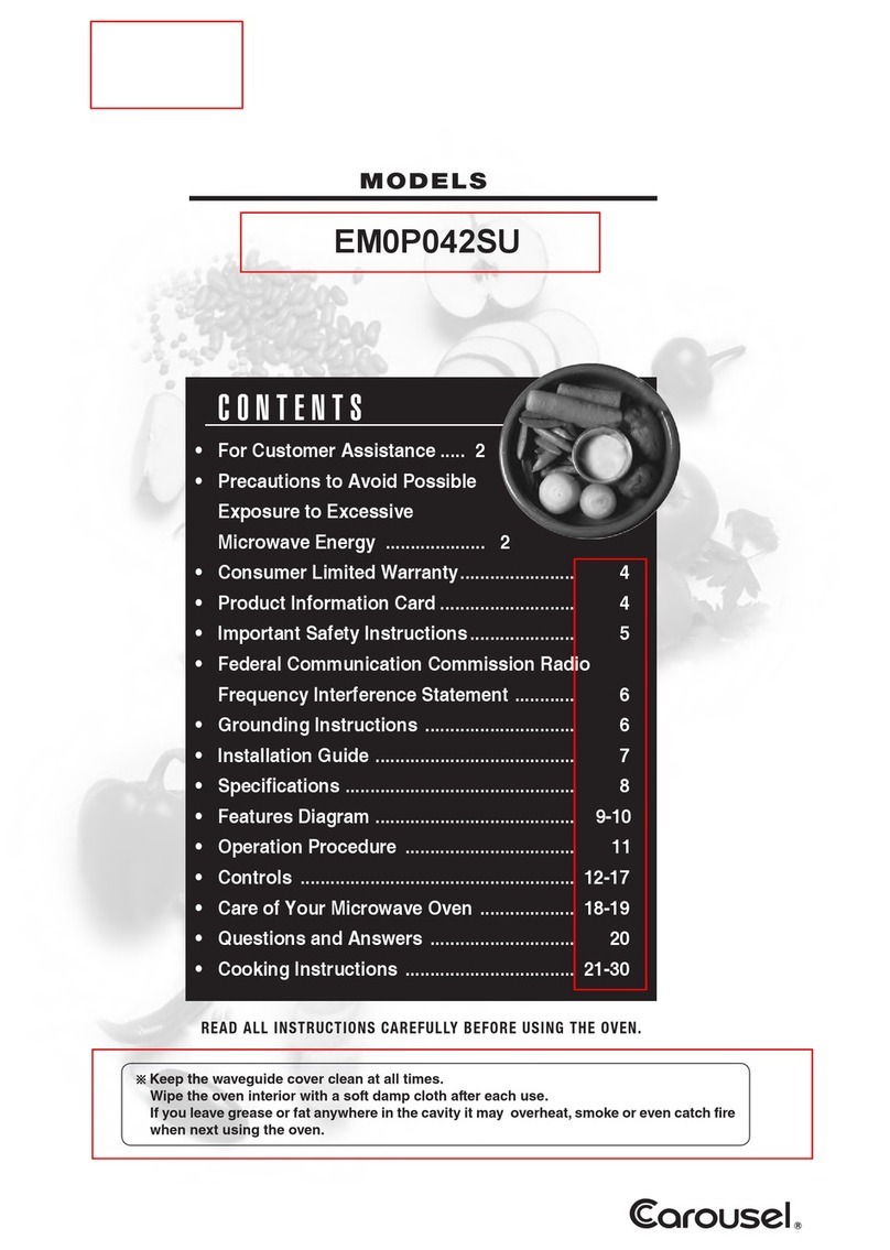 Sharp Carousel EM0P042SU manual