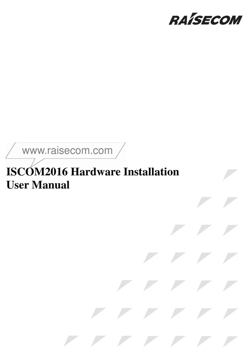 Raisecom ISCOM2016 User manual Raisecom ISCOM2016 User manual