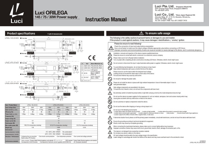 Luci ORILEGA instruction manual