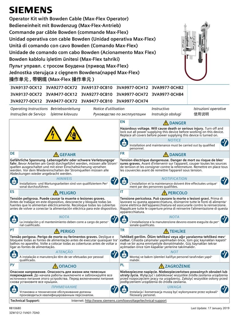 Siemens 3VA9137-0CK12 User manual